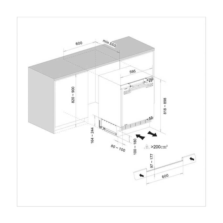 ASKO-Réfrigérateur-sous​-​plan-encastré-PREMIUM---R-22881-I--photo-3