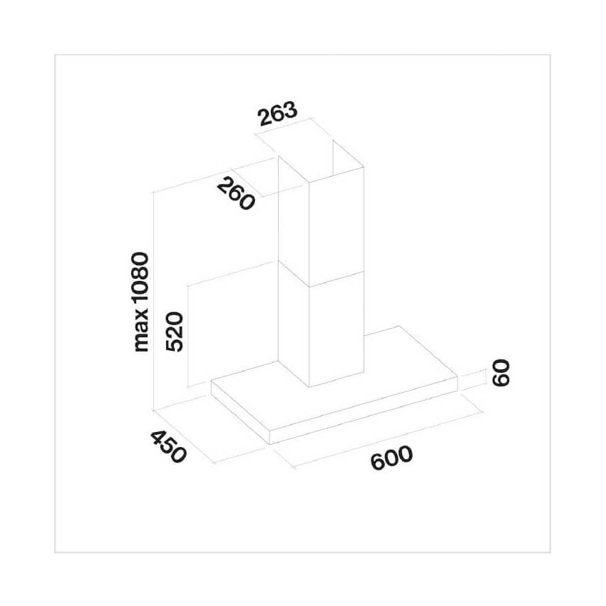 FALMEC Hotte de ventilation murale - MERCURIO 60 N P photo 5