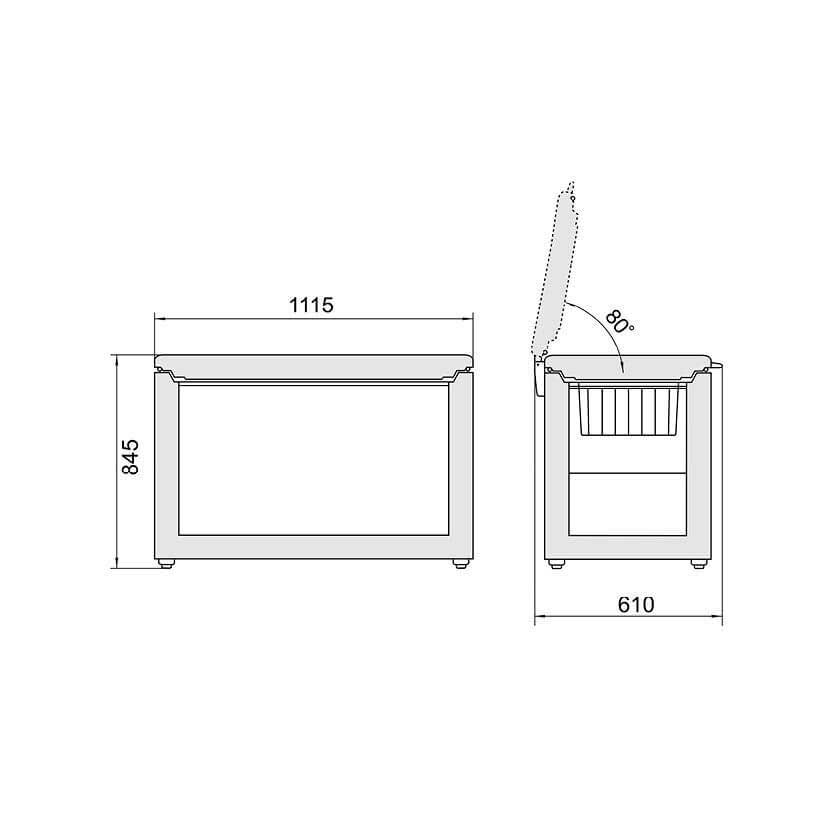FORS Bahut de congélation pose libre - FFT 112854 SD