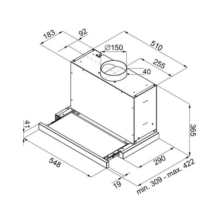 FORS-Hotte-de-ventilation-en-métal-extra​-​plate---Slide-55-N-dimension